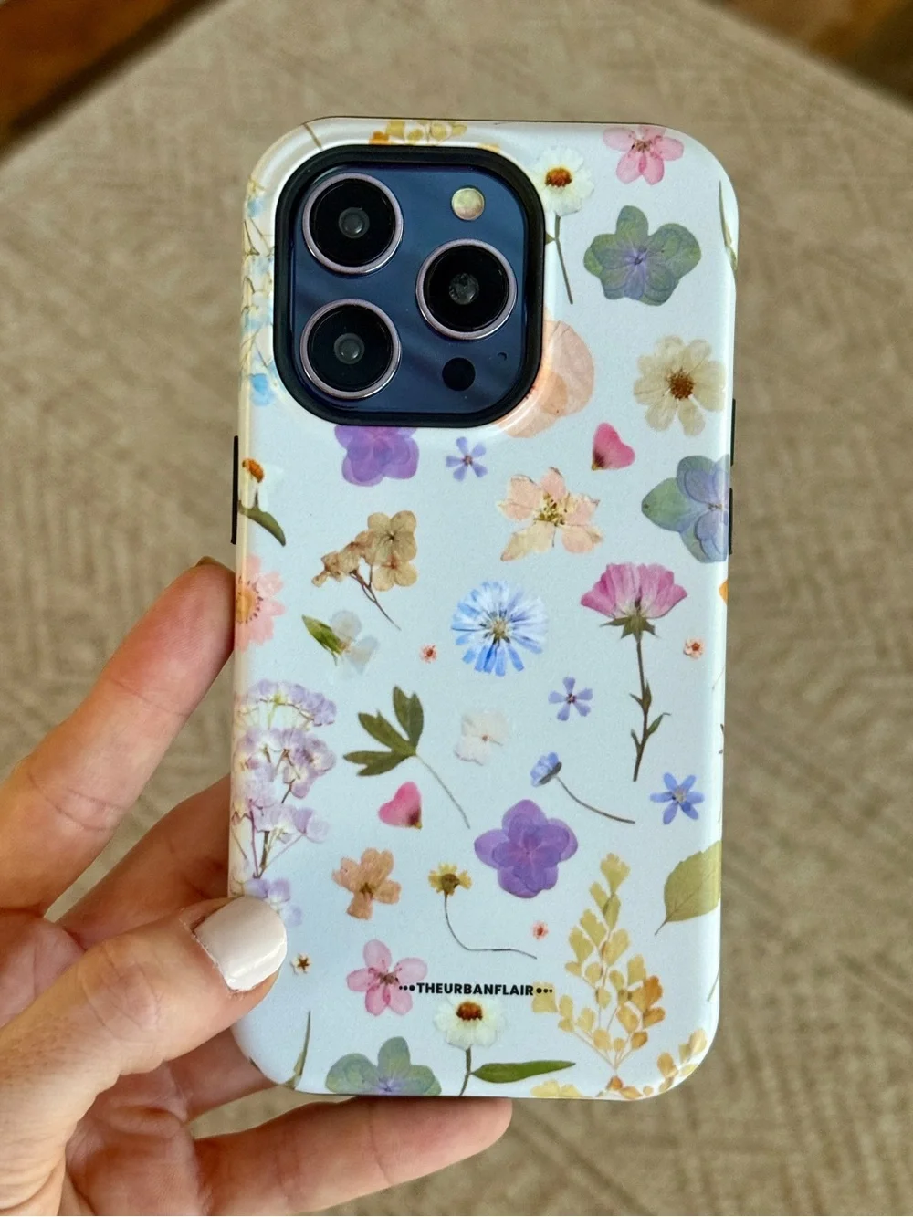 Pressed Floral Print Tough Phone Case For iPhone 14 Pro & 14 Pro Max (MagSafe)